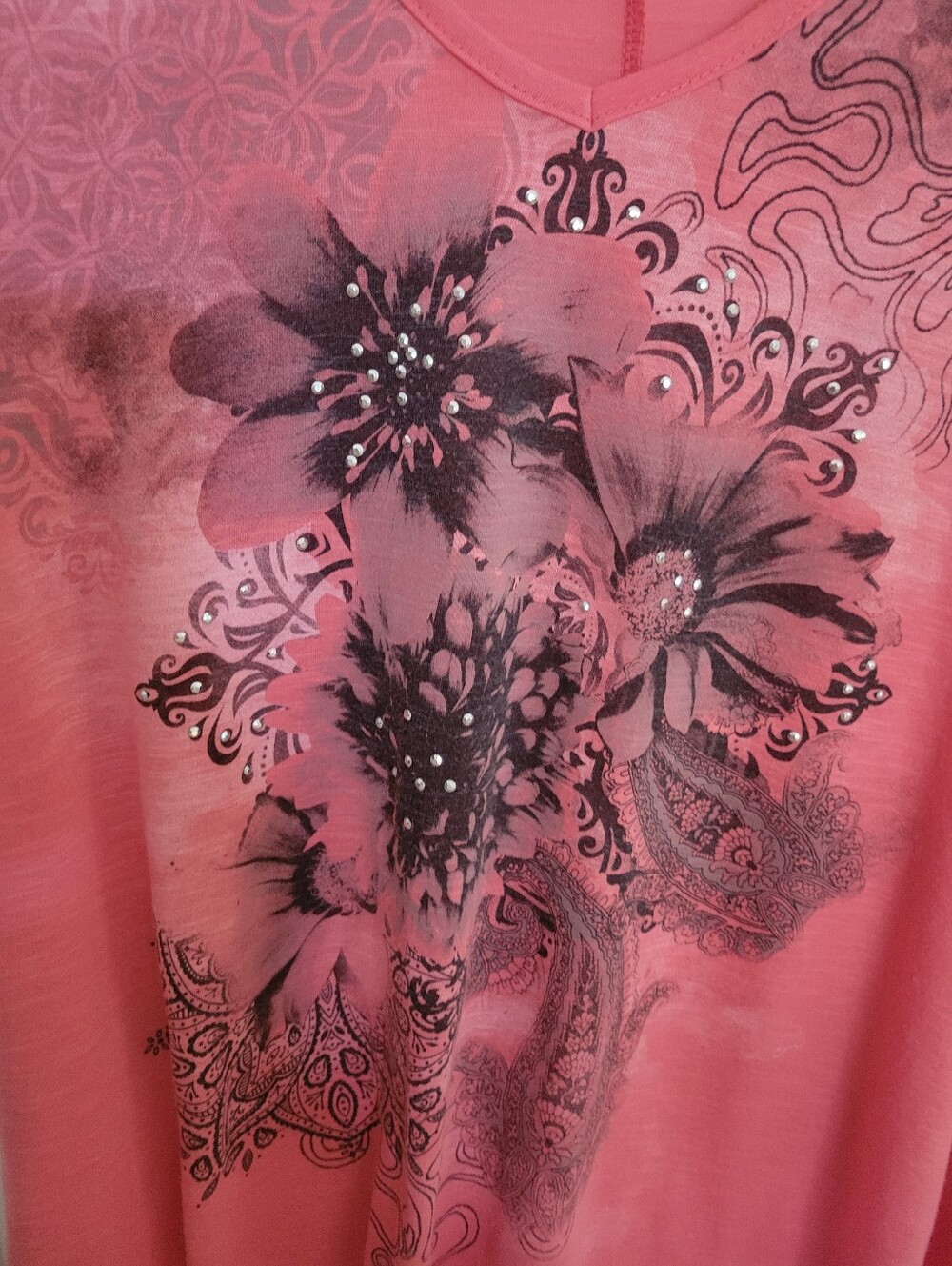 Faded Glory Assemetrical Studded Top - Picture 3 of 4